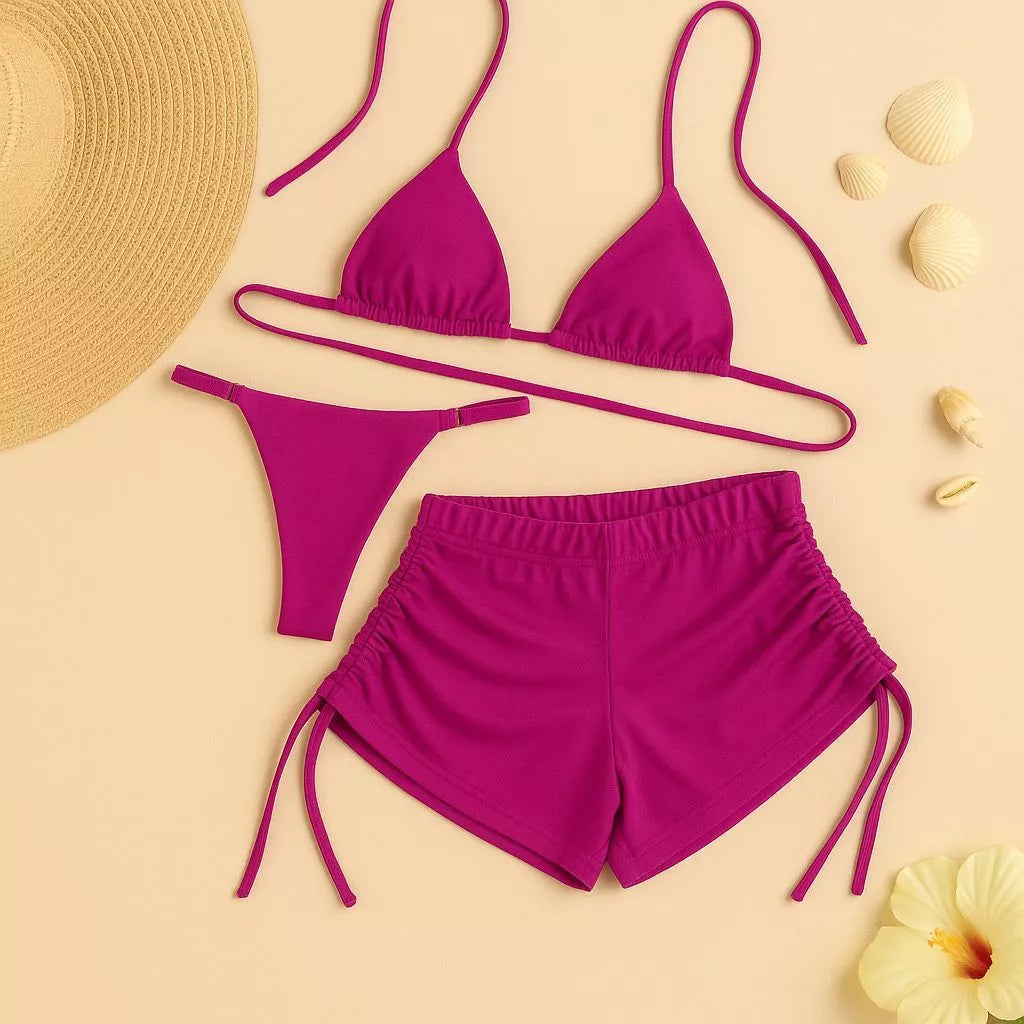 Conjunto 3 Peças fucsia