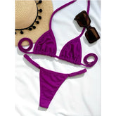 Biquíni Curtininha fita roxo